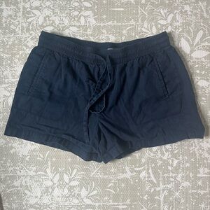LOFT Navy Elastic Waist Drawstring Athletic Shorts